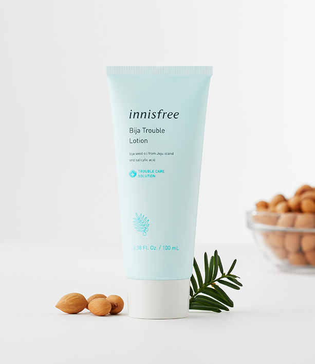 Innisfree - Bija Trouble Lotion 100mL - Moisture-filled, refreshing lotion containing Bija oil that protects the skin