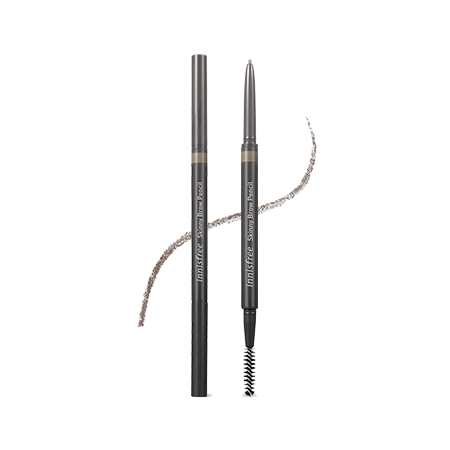 이니스프리 스키니 브로우 펜슬 0.08g - 얇은심, 눈썹결한올한올, 섬세하게눈썹그리기, 뭉침없는발림성, 헤어컬러매칭