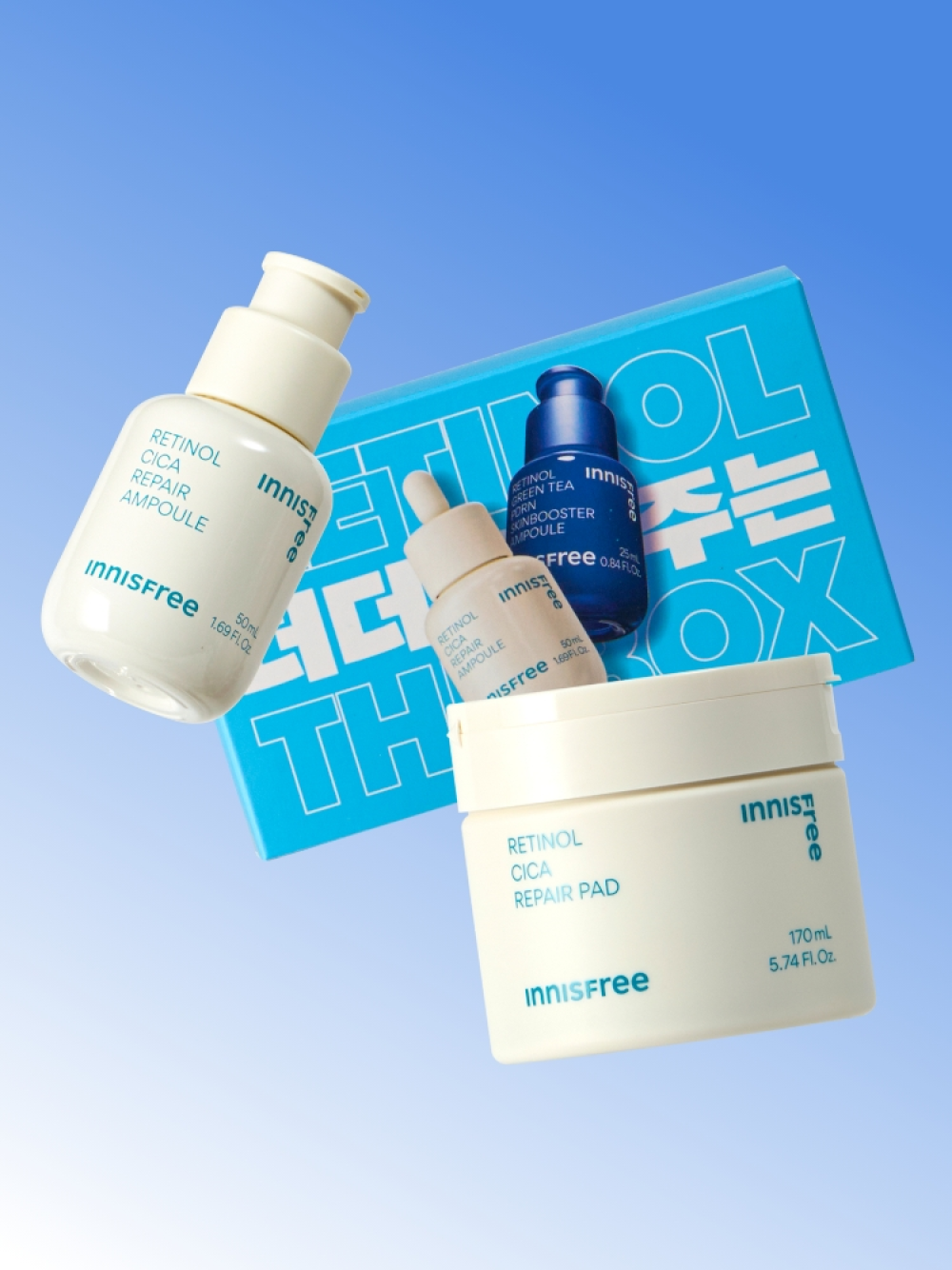 이니스프리 [더주는 THE박스 증정] 레티놀앰플[대용량] 50mL + 레티놀패드 - 레티놀패드, 깐달걀피부패드, 결케어, 레티놀, 레티놀시카, 저자극레티놀