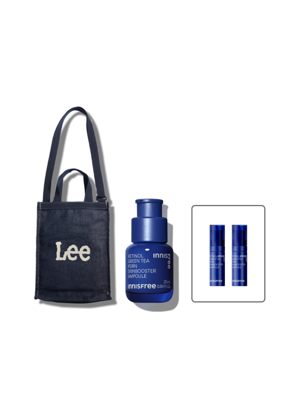 이니스프리 Lee 토트백 + 레티놀 PDRN 앰플 25mL - Lee 콜라보, 가방, 콜라보, 레티놀피디알엔앰플, 스킨부스터