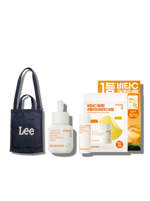 Lee 토트백 + 비타C 세럼 기획세트(30mL+20mL+패드10매)