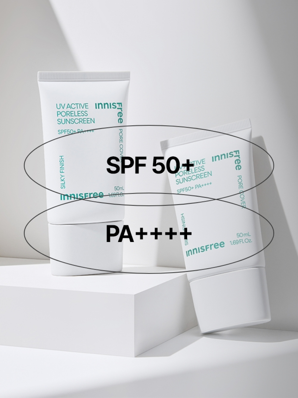 이니스프리 [더블기획] 유브이 액티브 포어리스 선스크린 SPF50+ PA++++ - 모공선크림, 프라이머선크림, 무기자차, 내추럴톤업