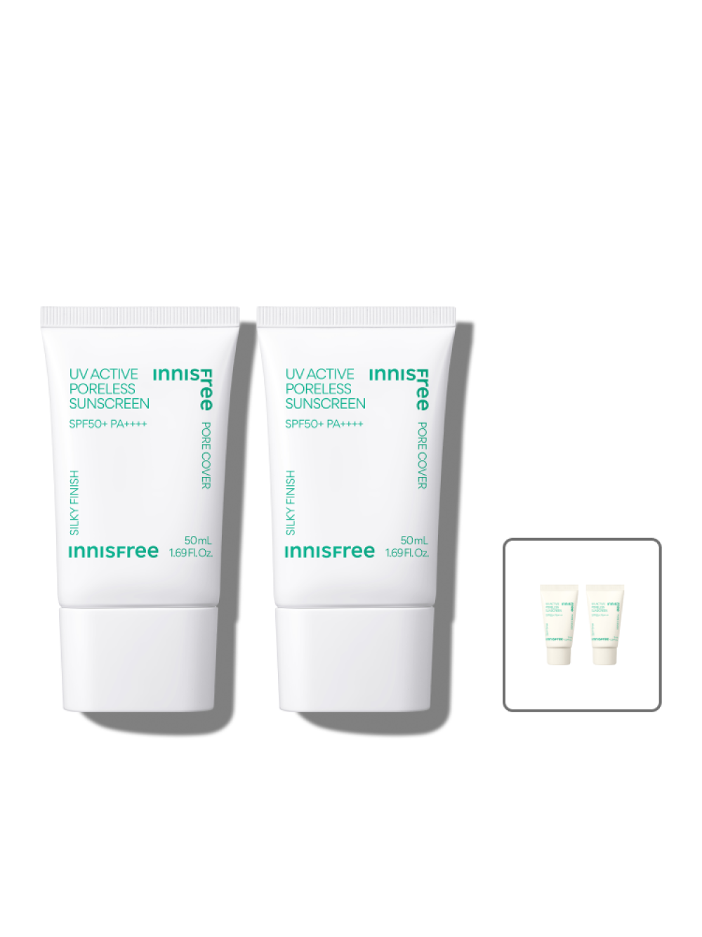 이니스프리 [더블기획] 유브이 액티브 포어리스 선스크린 SPF50+ PA++++ - 모공선크림, 프라이머선크림, 무기자차, 내추럴톤업